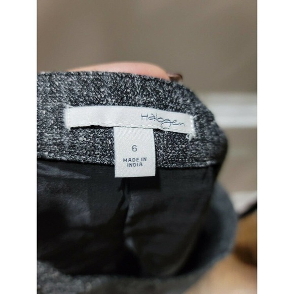 Halogen Women's Gray Polyester & Viscose Knee Length Flare Skirt Size Regular 6 - Picture 6 of 15